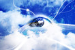 occhio, cielo e nuvole