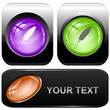 Feather. Vector internet buttons.