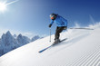 Skier in high mountains Skier in high mountains