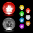 Inkstand. Vector interface element.