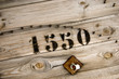 Old wood crate with number Old wood crate with number