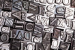 Old metal movable typo