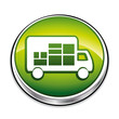 Green delivery or transport icon button.