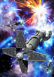 spaceship and supernova