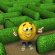 Illustration: Smilie hat den Ausweg gefunden Smilie hat den Ausweg gefunden
