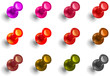 Lot de punaises - Couleurs chaudes