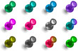 Lot de punaise - Couleurs froides