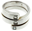 bague argent, fond blanc