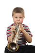 Boy Blowing Trumpet