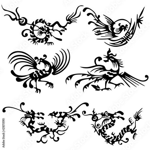 tattoo birds. Tattoo of dragons and irds.