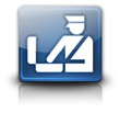 Glossy Square Button "Customs / Border Control"