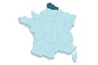 région nord pas de calais 3D  détouré fond blanc ombré
