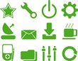 green web icons. vector illustration.