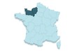 région normandie 3D détouré fond blanc ombré