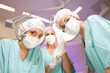 Surgeons preparing for operation