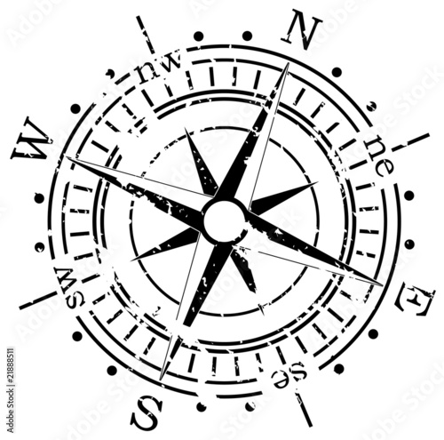 Vektor: grunge vector compass grunge vector compass