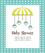 Baby shower card for boys vector illustration