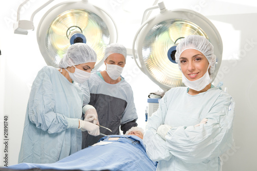Photo: Attractive surgeon smiling Attractive surgeon smiling
