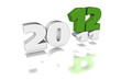 Illustration: Silvester 2012 grün & weiss 3d Silvester 2012 grün & weiss 3d