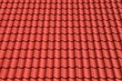 Neubau Dachstuhl Dachfannen rote Dachziegel