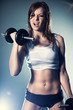 Young strong sexy woman