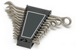 silver spanners isolated
