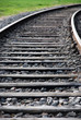 Bahnschienen in der Kurve