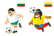Football macots Bulgaria Ecuador