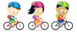Kids riding bikes