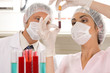 Laboratory technicians at work