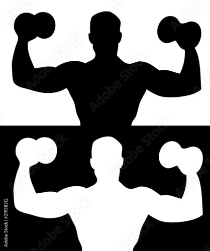 Vektor: Zwei Bodybuilder Zwei Bodybuilder