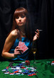 Sexy young girl in casino..