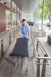 Male nurse with a stretcher