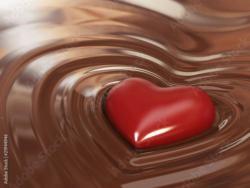 Illustration: Un cuore nel cioccolato Un cuore nel cioccolato