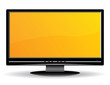 black lcd monitor (vector , CMYK)
