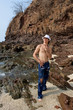 Attractive young man on the beach