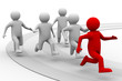 leadership concept on white background. Isolated 3D image leadership concept on white background. Isolated 3D image