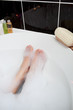 Feet in a bubble bath Feet in a bubble bath