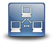 3D Effect Icon "Computer Network"