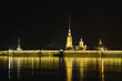 Saint Petersburg, Russia, night view of Peter and Paul Fortress Saint Petersburg, Russia, night view of Peter and Paul Fortress