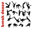 Set active children vector silhouettes