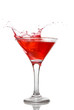 Red cocktail with splash isolated on white Red cocktail with splash isolated on white
