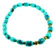 collier perles bleu, fond blanc collier perles bleu, fond blanc