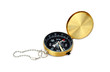 Golden compass isolated