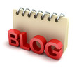 Blog and notepad 3D icon