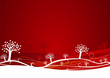 Love trees. Vector background.