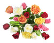 Bouquet of roses from above Bouquet of roses from above