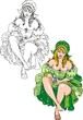 Cinderella pensive looked at its small shoe.