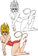 Girl boasted its sharp tail.