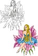 Charming flower girl collected itself bouquet. Charming flower girl collected itself bouquet.